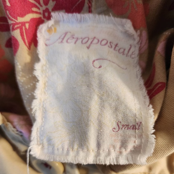 Aeropostale Tan Button Down Cargo Utility Style Jacket Size Small - Picture 8 of 8